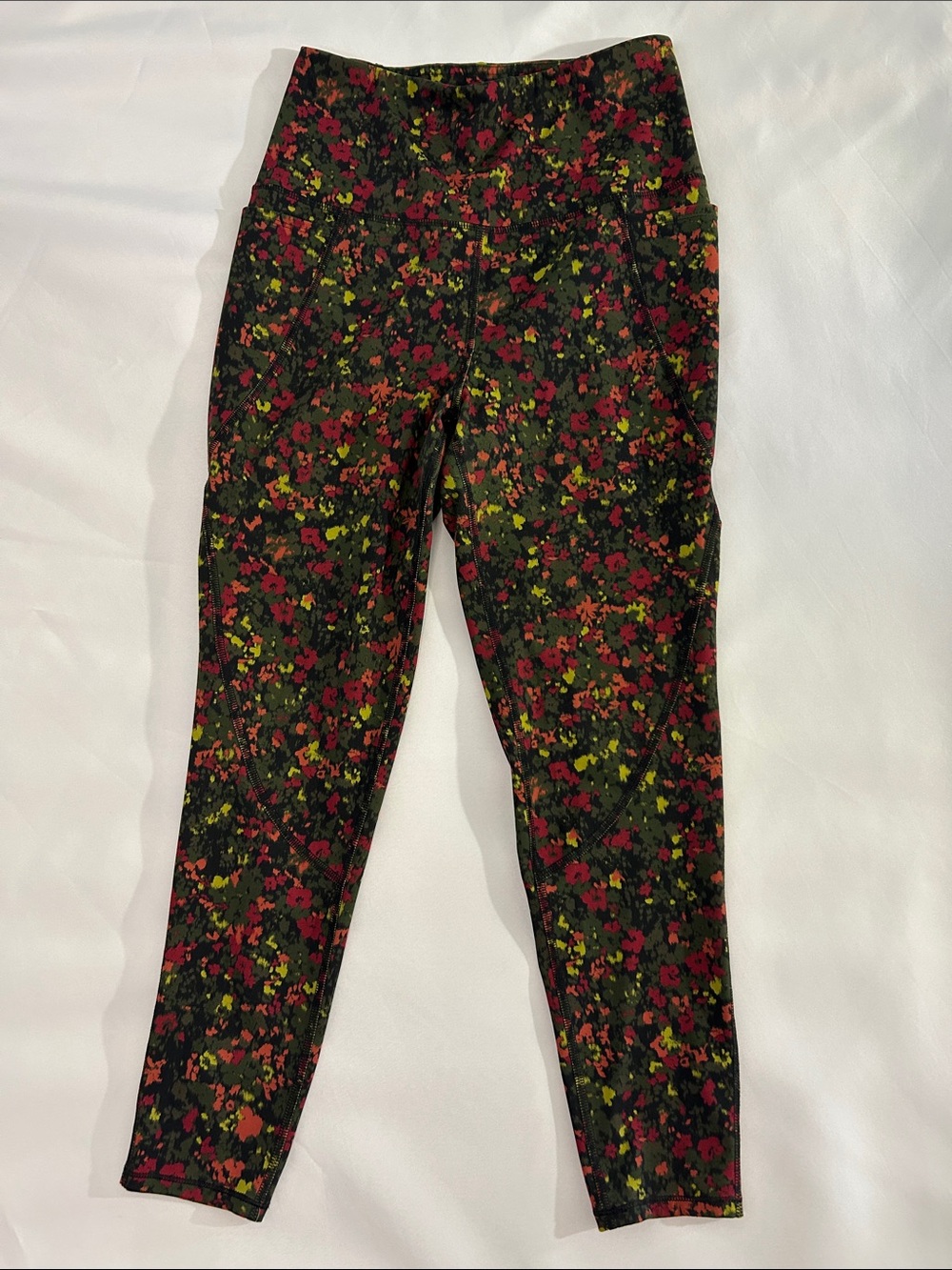 Vibrant Dark Floral Leggings